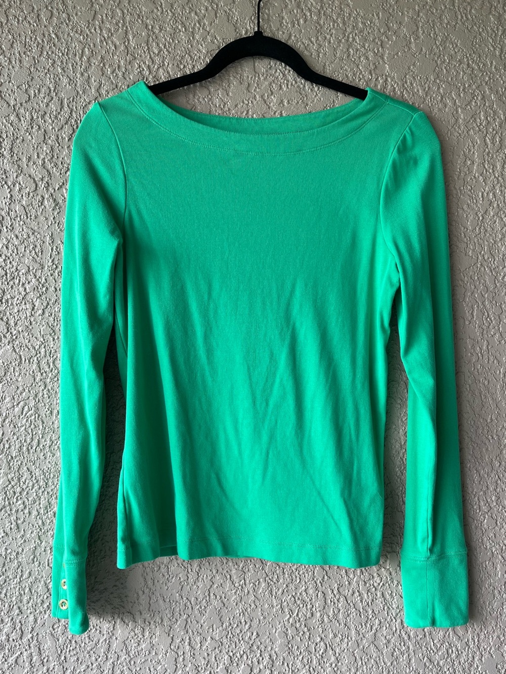 Lilly Pulitzer Long Sleeve Boatneck Top in Teal